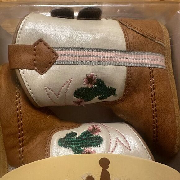 New Little boot barn cowboy boots size 2 (3-6m) cactus poppet - Picture 3 of 7